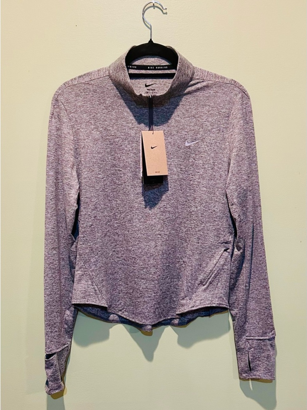Nike Women's Heather Gray Half-Zip Performance Pullover